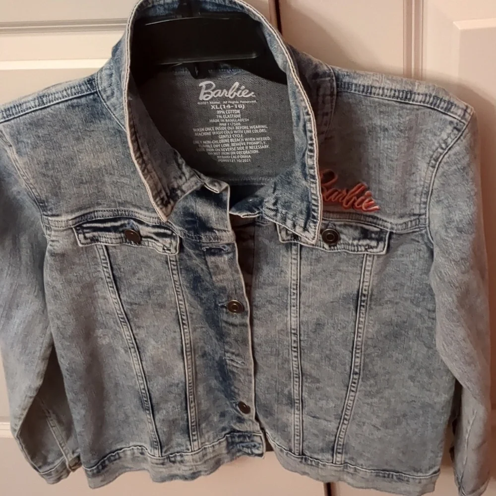 Barbie denim jean jacket XL size 14 to 16